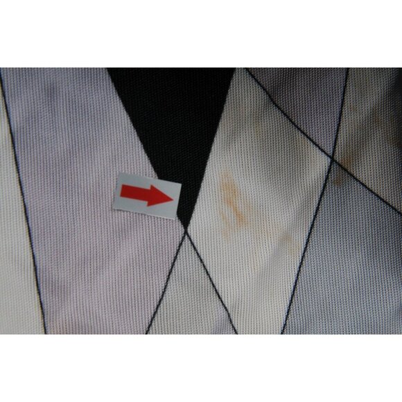 Emilio Pucci Print Long Sleeve Top IT 40 Medium Gray White Viscose Belted Blouse - Picture 12 of 16